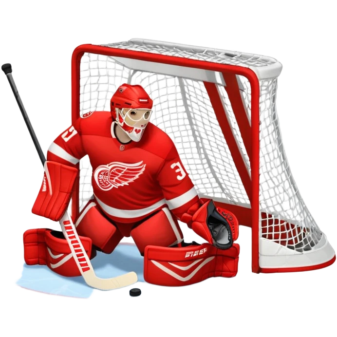 Detroit red wings score against Philadelphia flyers goalie emoji