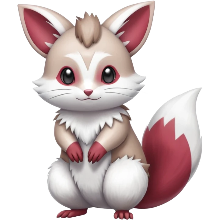 Shiny Silvery Furret-Minccino-Zangoose-Emilia-Hybrid (Full body) emoji