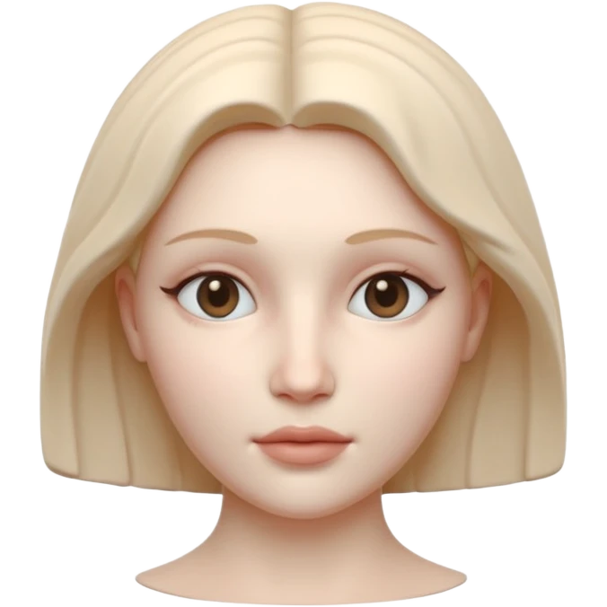 Sculpture female face 3d emoji