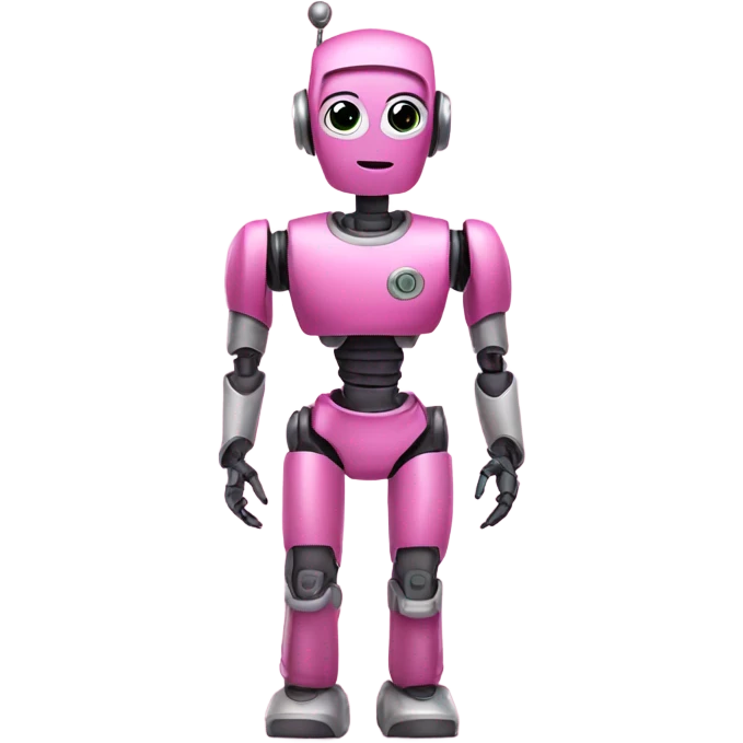 Robot wearing a pink crop top emoji