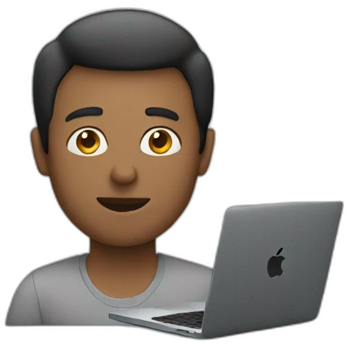 man with MacBook  emoji