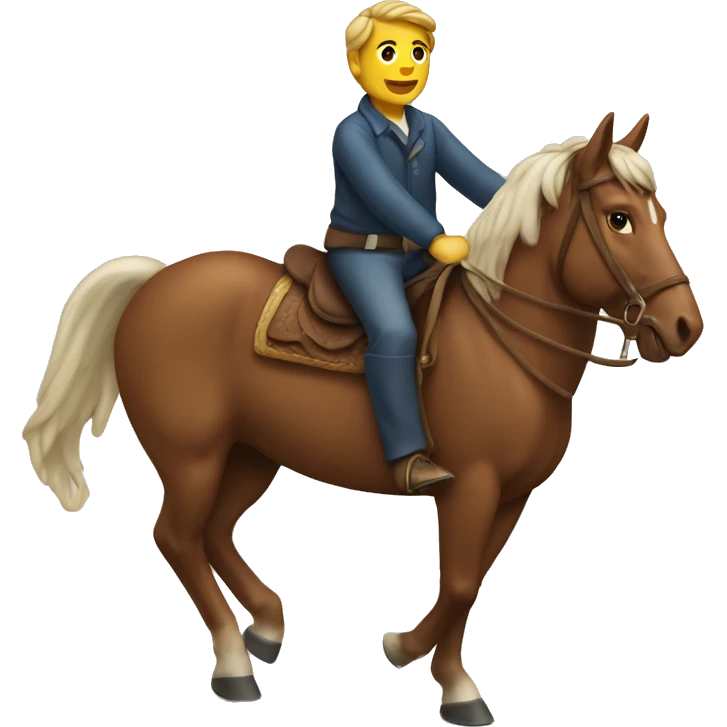 Heber riding a horse emoji