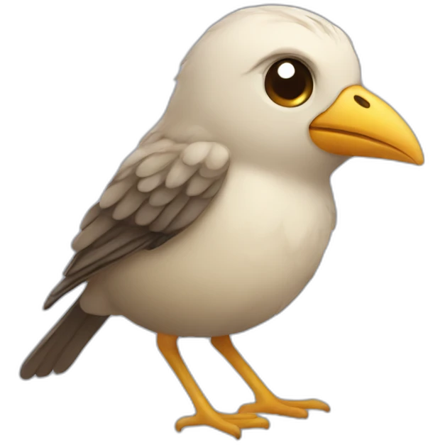 Small bird with a smile emoji