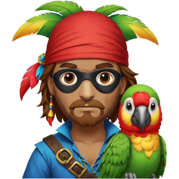 pirate and parrot emoji