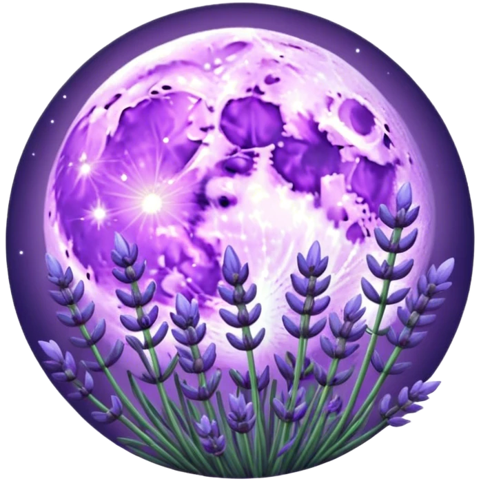 lavender full moon emoji