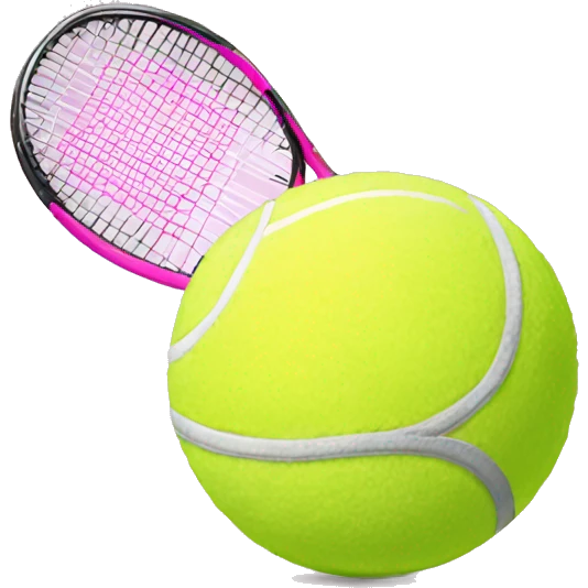 pink tennis ball emoji