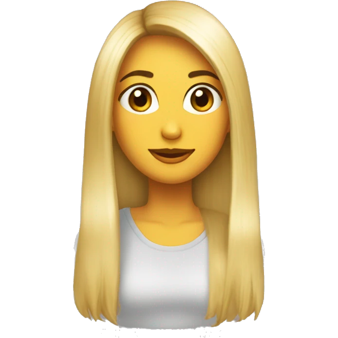 chica pelo larga alta delgada morena flequillo emoji