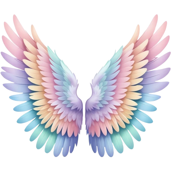 Divine romantic pastel wings  emoji