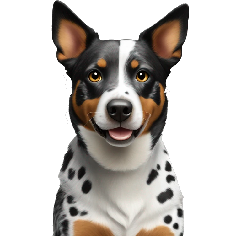 Black and white spotted Australian cattle dog emoji