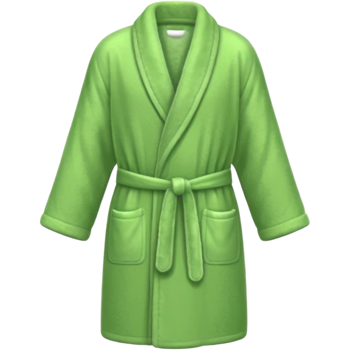a green bath robe emoji