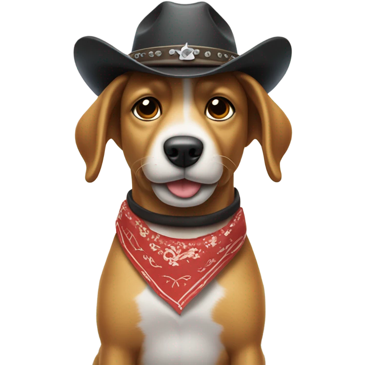 Cowboy dog emoji