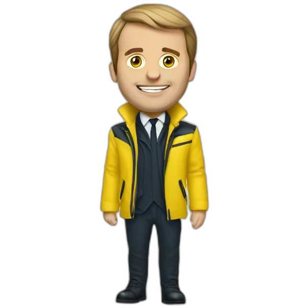 Macron with yellow jacket  emoji