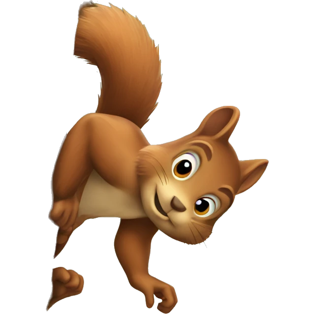 a squirrel climbing a tree emoji