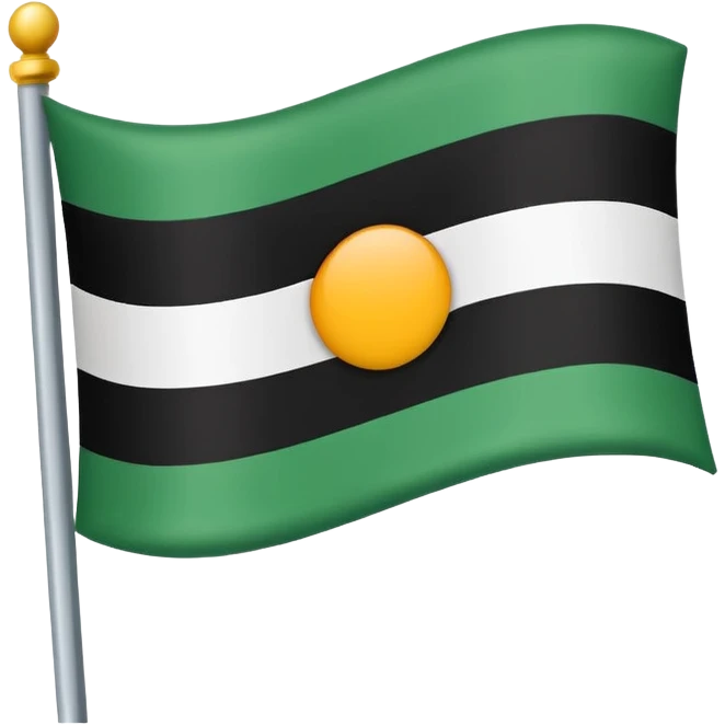 I want a flag as a emoji its made by three colours white green and black emoji
