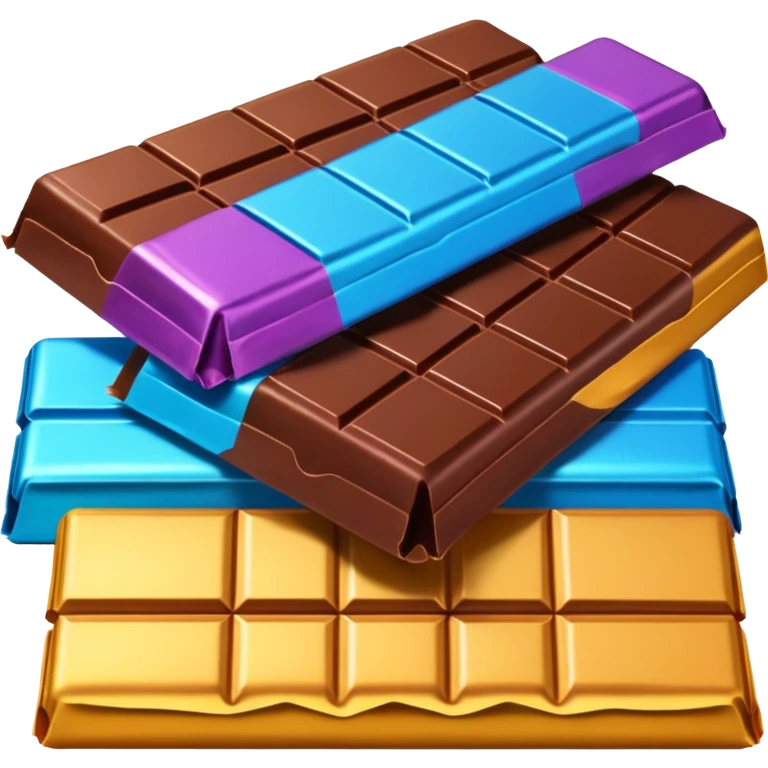 Folded chocolate bar wrappers emoji