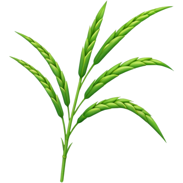 a single greenish rice stalk emoji