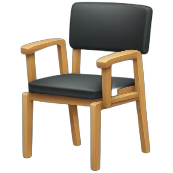 teacher's armed chair and blackboard emoji