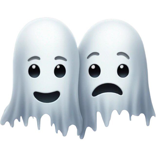 Two ghosts best friends emoji