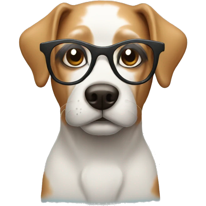 Dog with glasses emoji