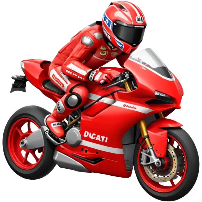 Un emoji de moto gp dé Ducati emoji