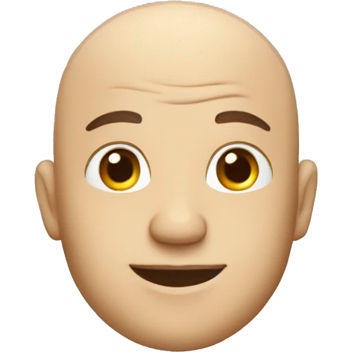 bald businessman with a cap emoji