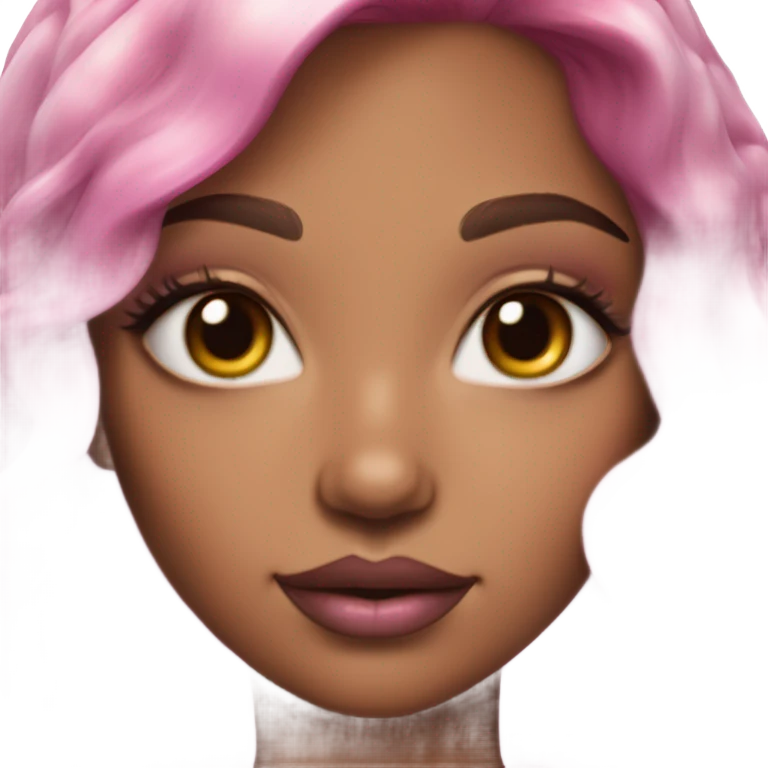 tan mermaid, model, magical, pink lips, iridescent, mystical, shiny, holographic, highlights, scales  emoji