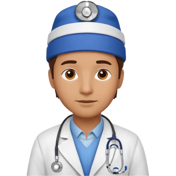 doctor with blue hat emoji
