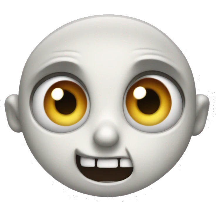 Hysterical big eye with big teeth queeennn emoji