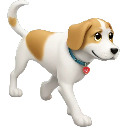 Dog walks on the mountain emoji