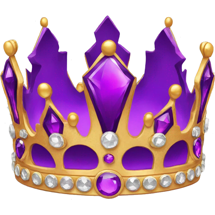 purple jeweled crown simple emoji