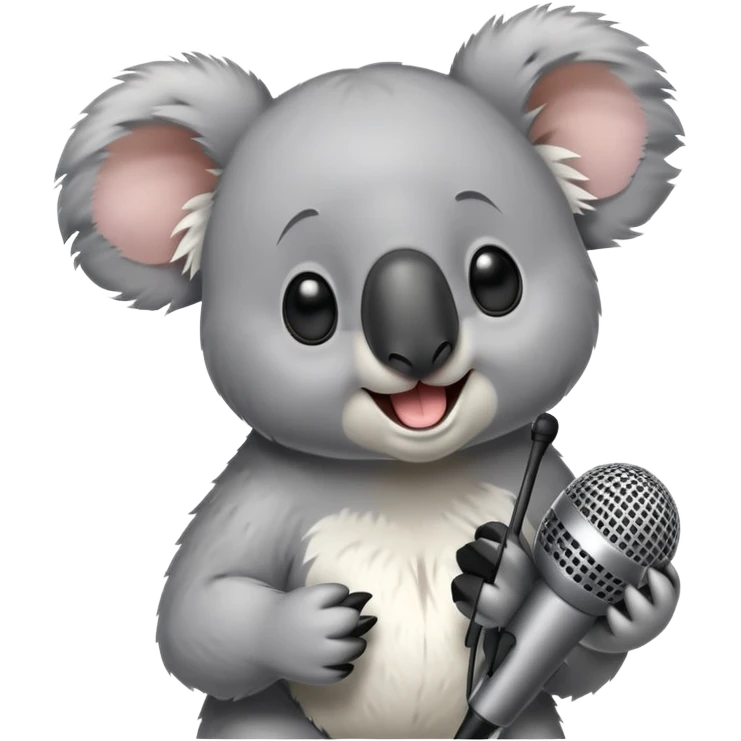 koala singing into a microphone emoji