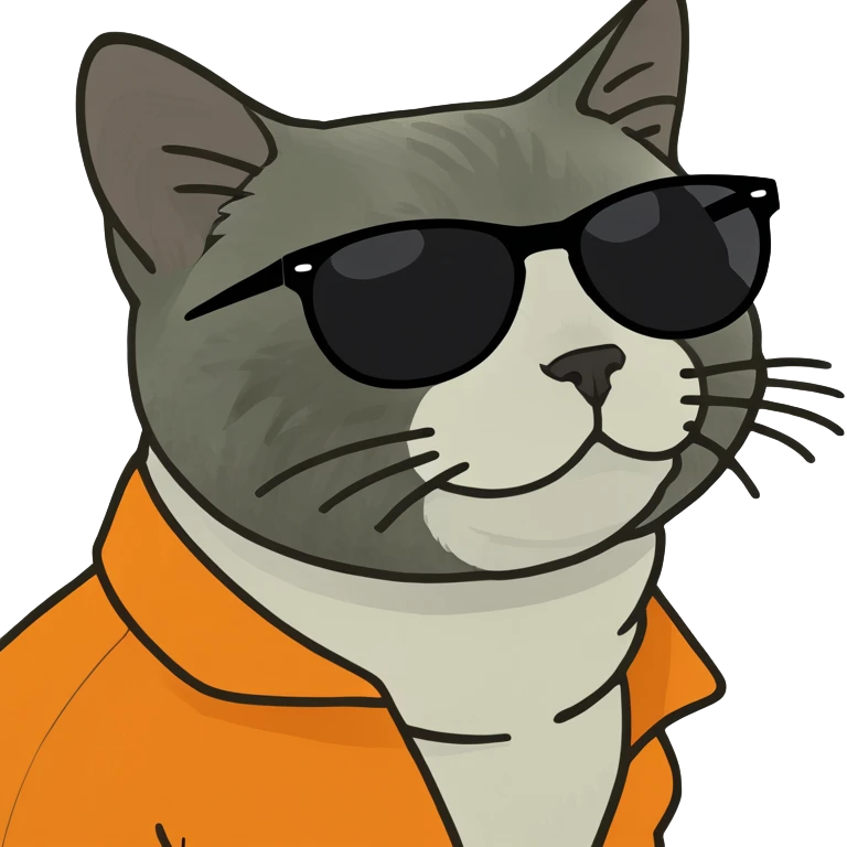 Cat with sunglasses emoji