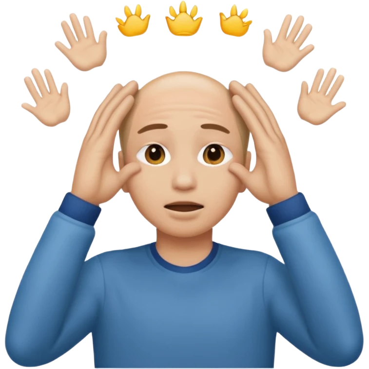 Visage avec des main sur les yeux  emoji