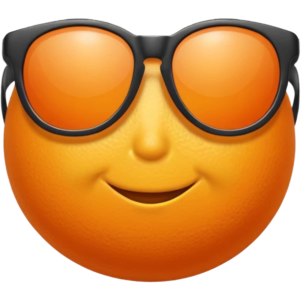 orange in sunglasses emoji