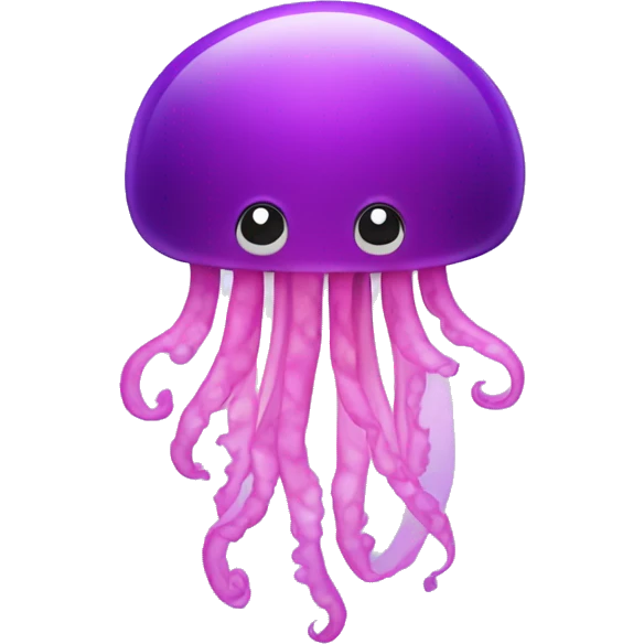 Purple and pink jellyfish emoji