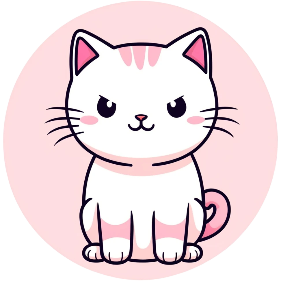 Pink cat  emoji