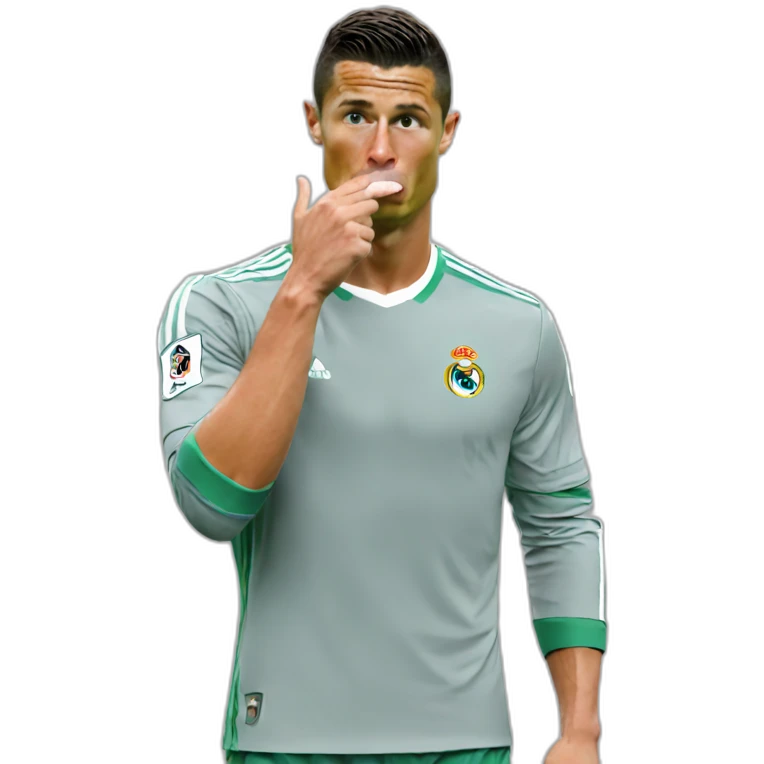 Cristiano ronaldo picking nose emoji