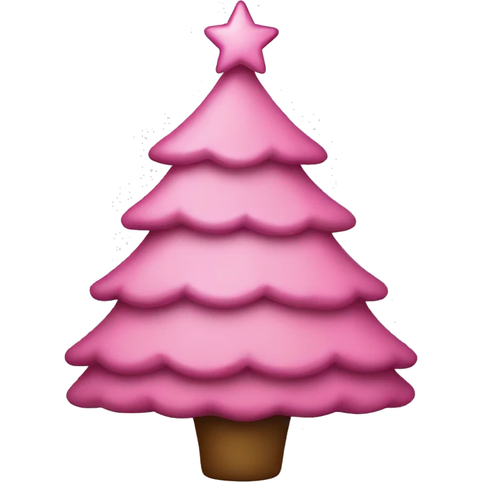 Pink Christmas tree  emoji