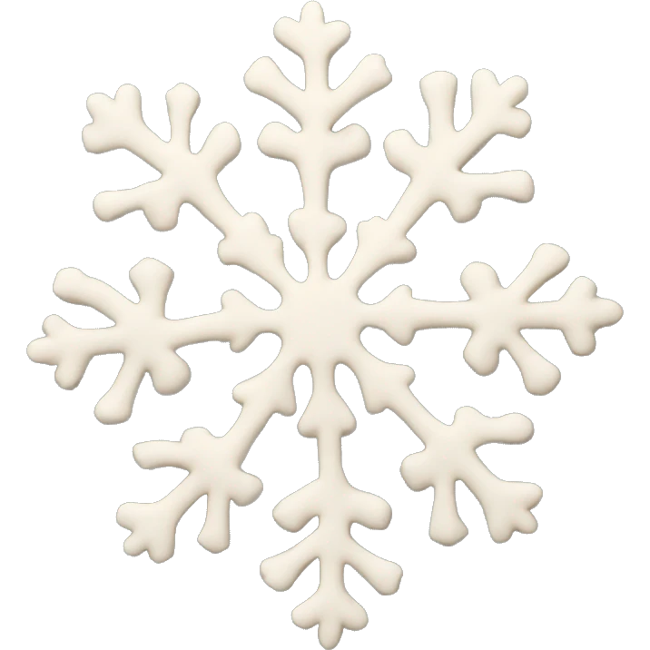 Christmas Cookie snowflake shape detailed  emoji