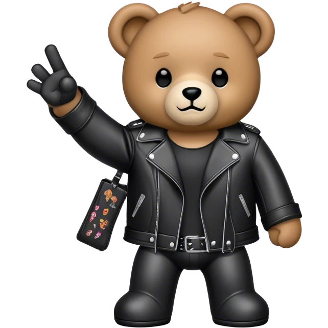 Teddybär auf einem Metal Konzert  emoji