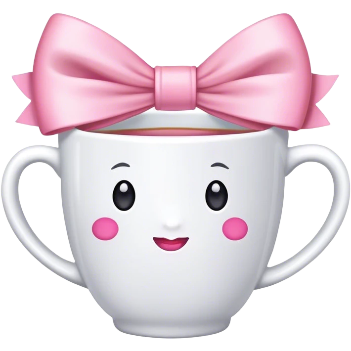 Cup with pink bows emoji