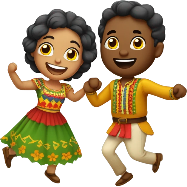 casal dançando quadrilha festa junina emoji