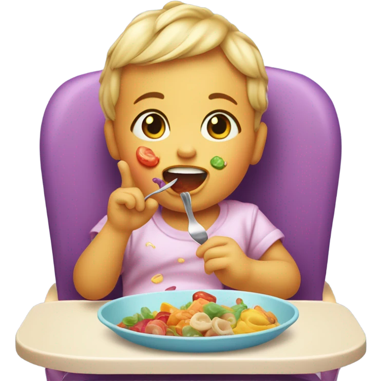 Baby eating  emoji