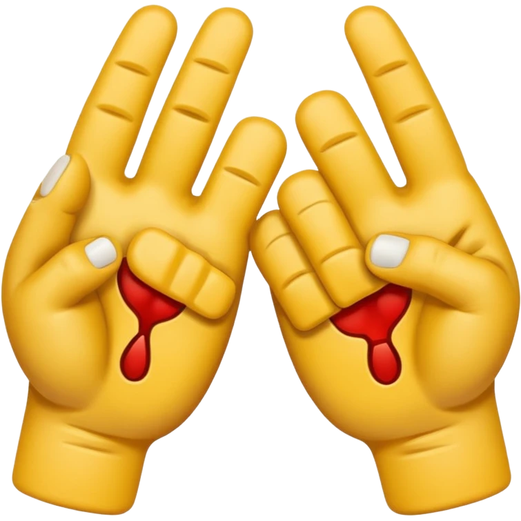 Broken thumbs emoji