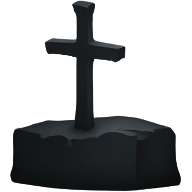 a black grave with the letters RIP emoji