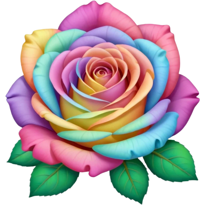 Pastel Rainbow Rose emoji