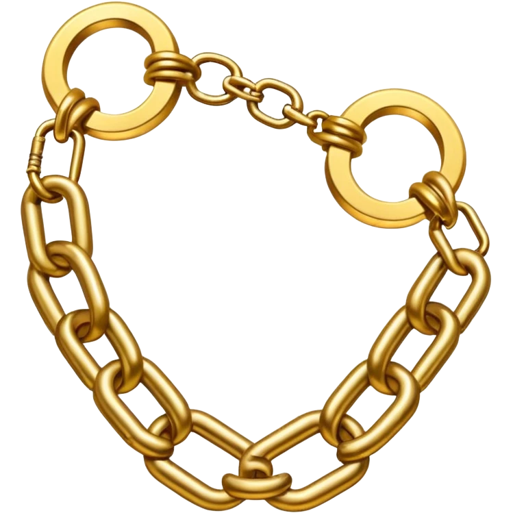 Golden chains with shackles emoji