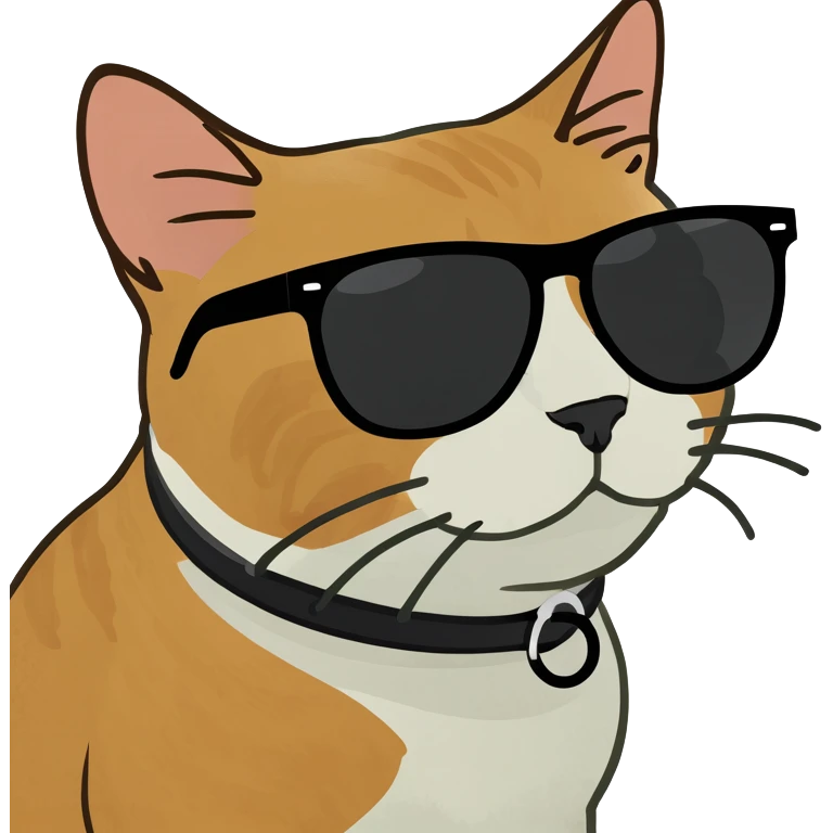 Cat with sunglasses emoji