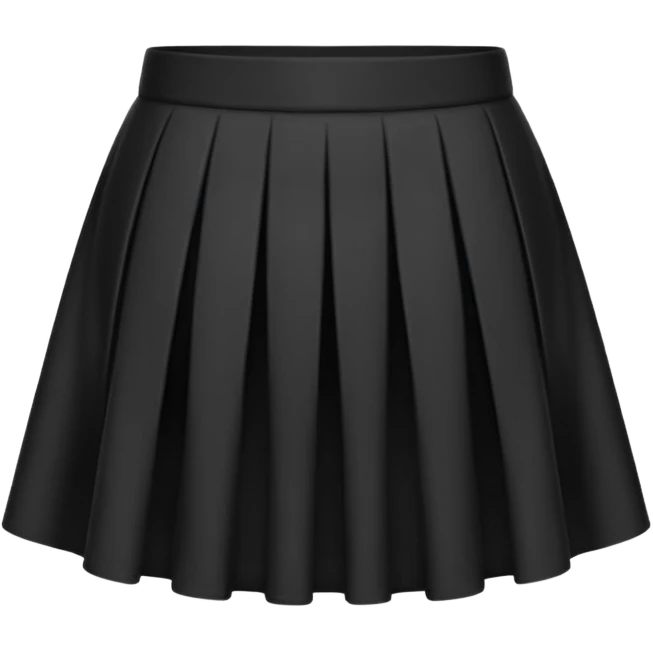 plain isolated black mini skirt emoji