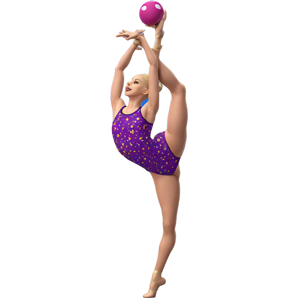 flexible dance pose in leotard emoji